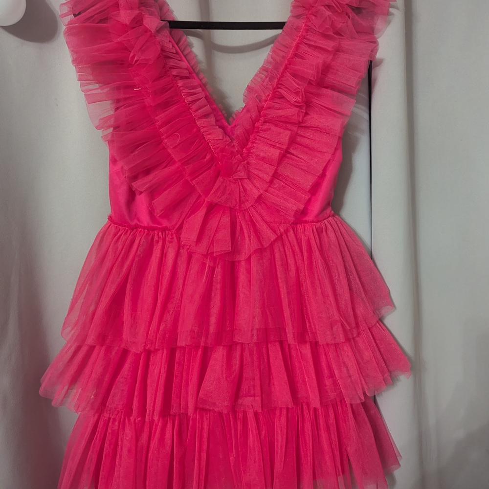 Betsey Johnson Pink Ruffled Dress